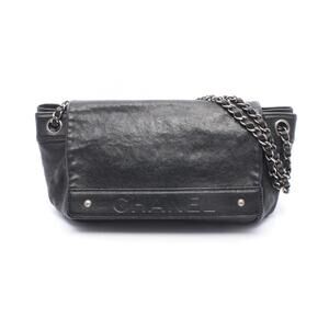 Chanel shoulder bag caviar leather grained calfskin black